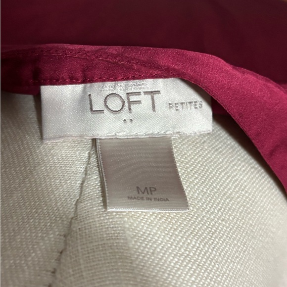 LOFT Deep Red Ruffle Blouse - Picture 5 of 5